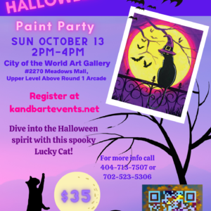 Lucky Cat Halloween Paint Party