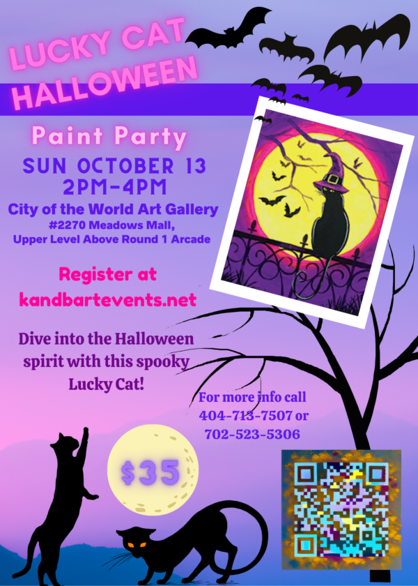 Lucky Cat Halloween Paint Party