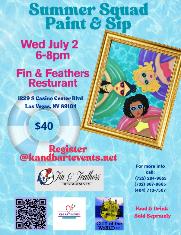 flyer for Summer Squad paint party